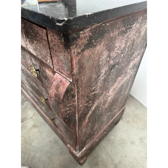 Vintage Hand Painted Blush Pink Chest For Sale - Image 16 of 18