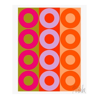 Pink and Orange Color Harmony Fine Art Print 25" X 30" by Liz Roache For Sale