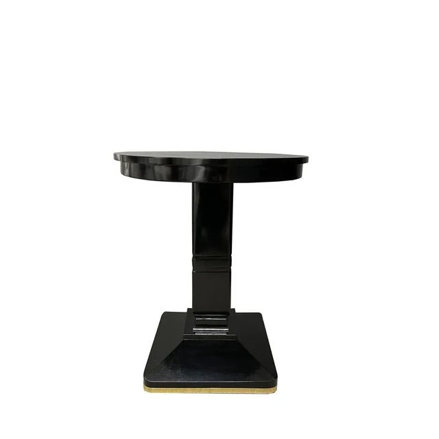 Small Art Nouveau Table with Brass Strip, 1890s For Sale - Image 5 of 5