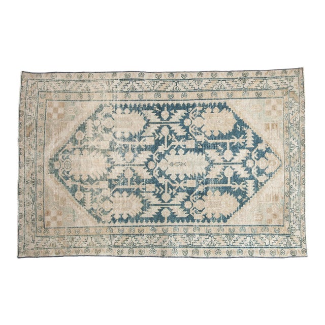 1940s Vintage Persian Hamadan Oversized Palmette Wool Rug For Sale