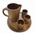 Brown Minimalist Ceramic Tea Service, Set of 5 For Sale - Image 8 of 8