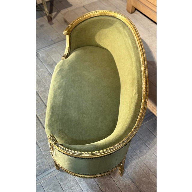 Antique French Gilt Settee, 1880 For Sale - Image 14 of 17