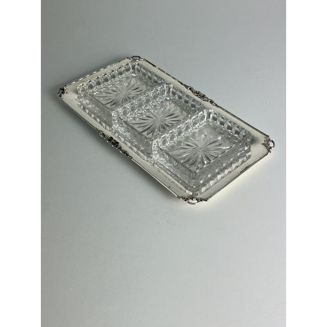 800 Silver and Glass Appetizer Dish, Italy, 1980s For Sale - Image 4 of 10