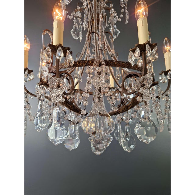 Metal 1910s Art Nouveau Brass Chandelier For Sale - Image 7 of 12