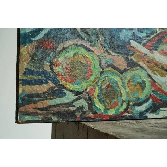 Modernist Scene, Oil on Board, 1960s For Sale - Image 16 of 18
