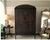 Antique Art Deco Mahogany Chifforobe — Cedar Lining, Carved Doors, Brass Casters, C. 1930s–1940s For Sale - Image 4 of 11