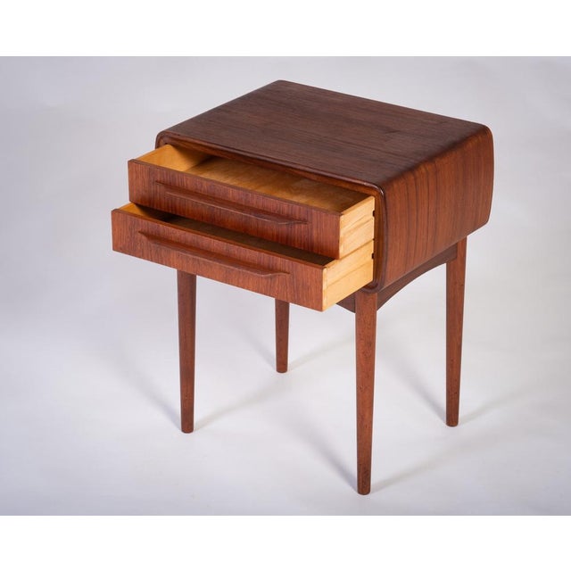CFC Silkeborg Bedside Table in Teak by Johannes Andersen for CFC Silkeborg, 1960s For Sale - Image 4 of 8