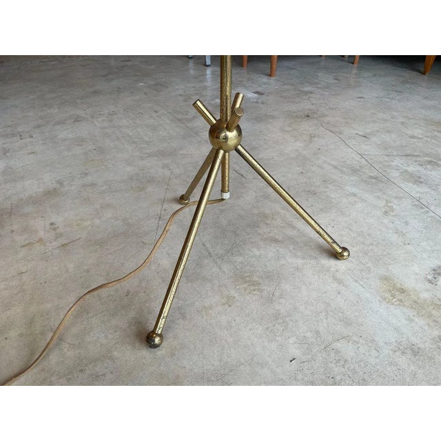 Three-Leg Floor Lamp in Brass with Crow's Foot, 1960s For Sale - Image 6 of 11