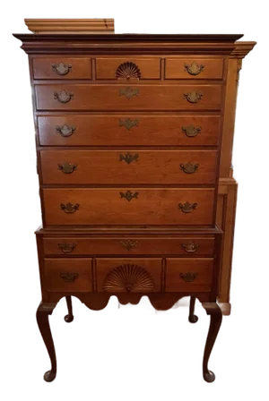 Queen Anne Style Cherry High Boy
