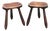 1960s Pair of French Mid-Century Milking Stools For Sale