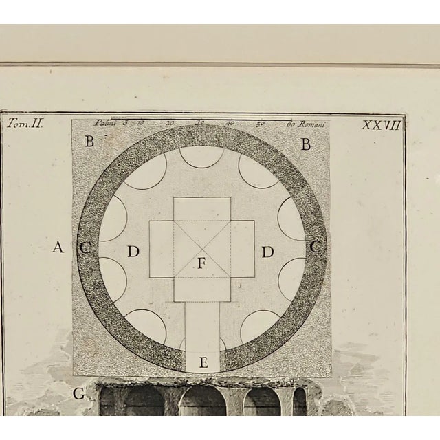 Neoclassical Italian Architectural Engraving, Circa 1800 For Sale - Image 3 of 5
