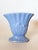 1930s Perwinkle Usa Pottery Fan Vase For Sale - Image 4 of 6