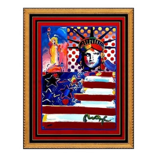GOD BLESS AMERICA, Peter Max For Sale