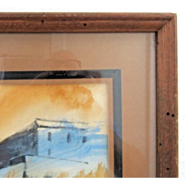 Amber 1970s Jonas Gerard Limited Edition Color Print Gouache Street Scene in Jerusalem 1/115 For Sale - Image 8 of 9