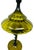 1960s Vintage 1960s Large Italian Empoli Olive Green Glass Circus Tent Lidded Compote For Sale - Image 5 of 13