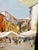 Impressionist Vintage Old World Outdoor Market Scene Painting, Framed For Sale - Image 3 of 5
