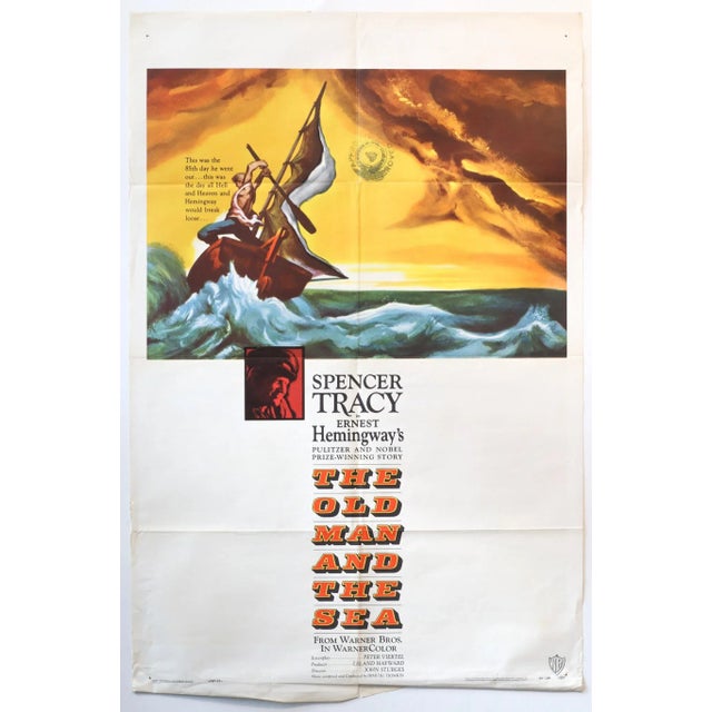 1958 American Movie Poster, the Old Man and the Sea For Sale - Image 9 of 9