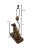 Figurative Late 20th Century Figural Golden Retriever Dog Table Lamp, Metal on Wood Base With Shade, 21.5"h For Sale - Image 3 of 12