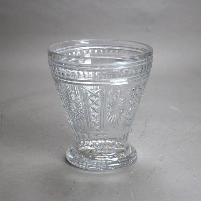 Mid-Century Modern Antique Pressed Glass Crystal Ice Bucket by Shannon 20thC For Sale - Image 3 of 5