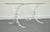 Vintage Mid Century Modern Glass Top Lucite X-Base Butterfly Side End Table. Circa Late 20th Century. Measurements: 18.25"...