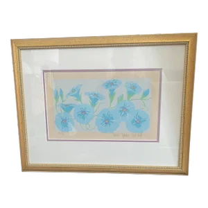 Framed Floral Lithograph - Signed and Numbered