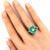Contemporary Mid 20th Century Kabana 14k Yellow Gold Fire Opal Inlay & Diamond Ring Size 7 For Sale - Image 3 of 9