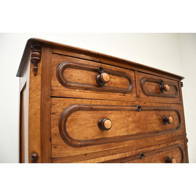 Antique Walnut Chest of Drawers, 1830s For Sale - Image 10 of 13