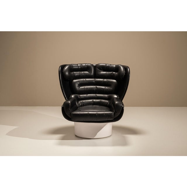 Set of Elda Chair and Ottoman by Joe Colombo for Comfort, Italy, 1970s, Set of 2 For Sale - Image 9 of 15