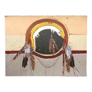 Larry Fodor "Crow Shield" Hand Signed and Colored Limited Edition Lithograph