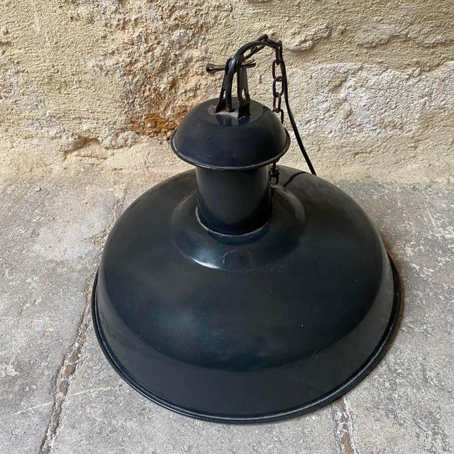 Metal Industrial Suspension Light, 1960s For Sale - Image 7 of 8