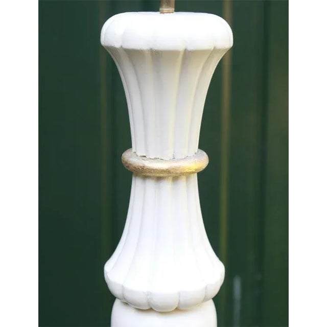 French White Painted French 1940s Floor Lamp For Sale - Image 3 of 9