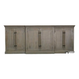 Coastal Style 6-Door Driftwood Entryway Credenza For Sale