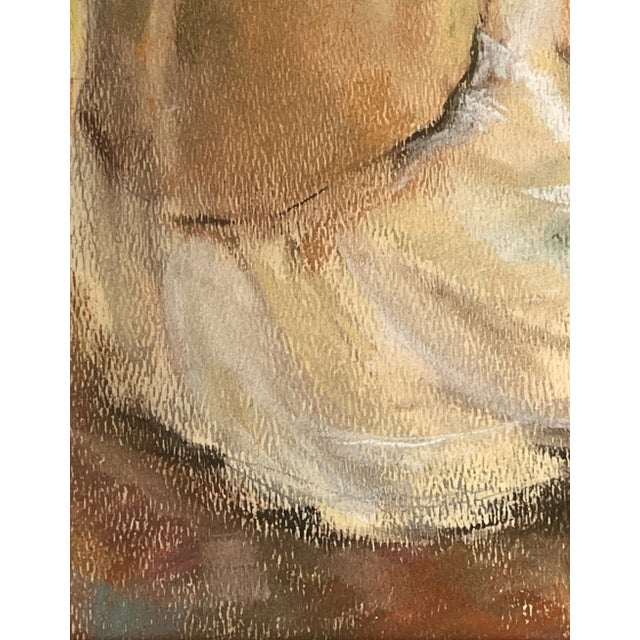 Vintage Pastel Drawing of a Woman For Sale In Houston - Image 6 of 11
