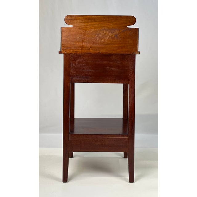 Wood Antique Country Solid Mahogany Washstand / Bedside Table For Sale - Image 7 of 13
