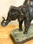 English Late 20th Century Maitland-Smith Bronze Asian Elephant Table Lamp on Serpentine Marble Base For Sale - Image 3 of 14