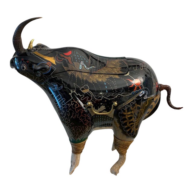 Rhino Contemporary Japanese Lacquer Art by Someya Satoshi For Sale
