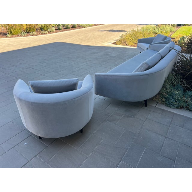 Restoration Hardware Restoration Hardware Stratus Sofa & 2 Matching Chairs For Sale - Image 4 of 7