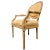 French French Louis XVI Medallion Back Armchair With Crème-Peinte Distressed Finish For Sale - Image 3 of 18