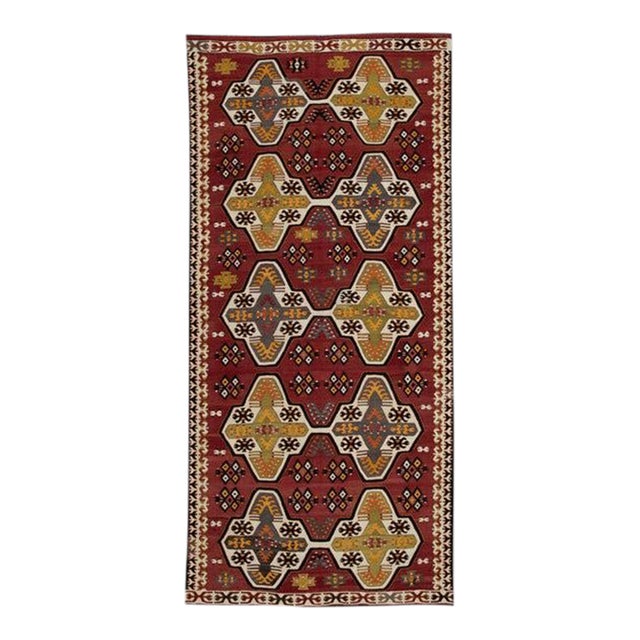 Oriental Hand Knotted Rug Turkish Anatolian 4'7" x 9'4" For Sale