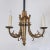 Gilded Bronze and Iron 3 Arm Chandelier For Sale - Image 4 of 6