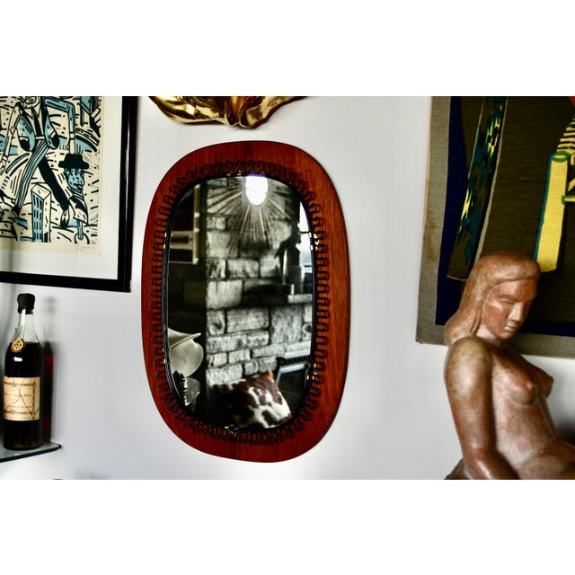 Black Wall Mirror by Josef Frank by Svenskt Tenn, 1950s For Sale - Image 8 of 9