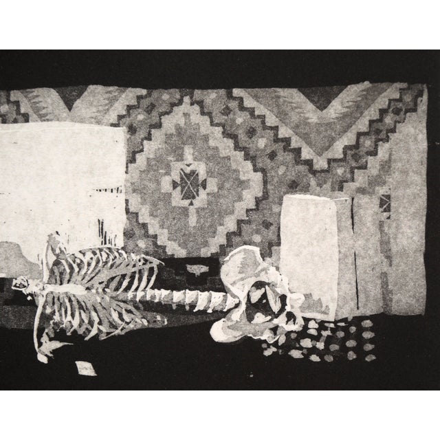 Contemporary "La Paz De La Muerte" - Still Life Etching in Ink on Paper For Sale - Image 3 of 9
