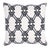 Schumacher Gordian Weave Pillow in Ebony on Griege For Sale