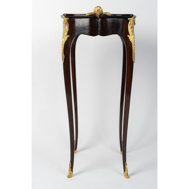 Small living room table, end of sofa with mahogany and gilded bronze system, napoleon iii era, 19th century. End of the...