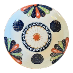 Antique 18th Century Worcester Dr. Wall. Porcelain Small Saucer Dish Plate in the Japan Fan Pattern Circa 1770