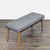 2010s West Elm Button Tufted Mid-Century Bench For Sale - Image 5 of 9