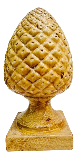 Late 20th Century Large Scale Italian Glazed Terracotta Pine Cone