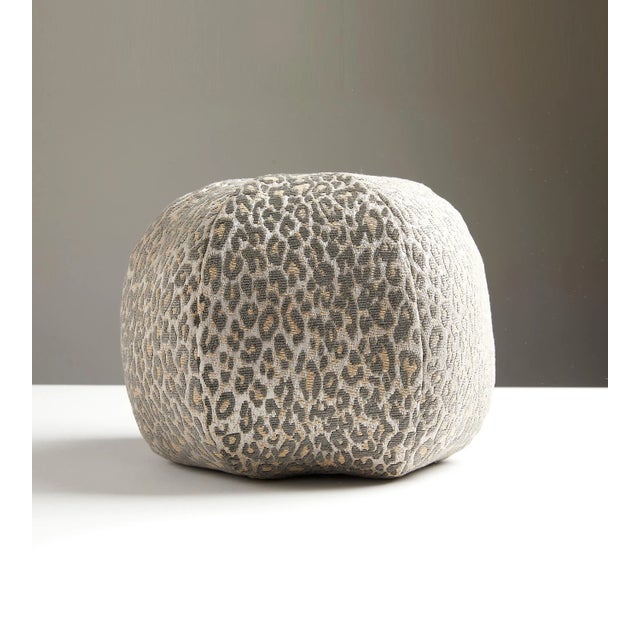 Contemporary The House of Scalamandré Leopard Sphere Pillow, Castle Gray For Sale - Image 3 of 3