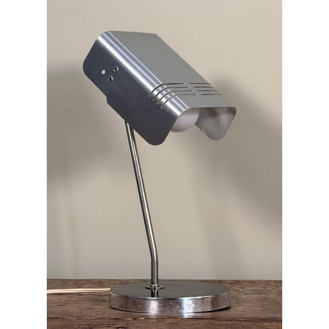 Mid-Century Modern Mid Century Modern Italian Chrome Table Lamp by Gino Sarfatti for Targetti Sankey For Sale - Image 3 of 7