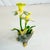Mid-Century Italian Capodimonte Style Porcelain Yellow Daffodil Decorative Object For Sale - Image 9 of 11